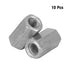 M6 Straight Fitting Nut Coupling, Hex Zinc Plated, 10pcs (M6 X18mm)