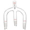 stonylab Glass Vacuum Receiving Adapter, Borosilicate Glass Distillation Apparatus with 24/40 Standard Joint