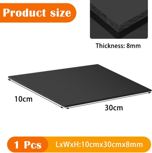 TIHONORI 8mm Projects,1030cm Rigid Polypropylene Plastic Sheet Black PP Sheet for Heavy Duty Storage Units, Benches