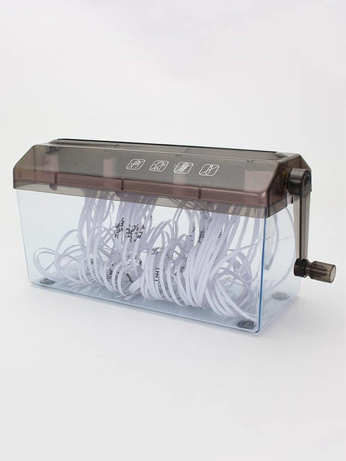 Mini Hand Shredder, Portable A4 Paper Shredder for Office, School, and Home Use (Black)
