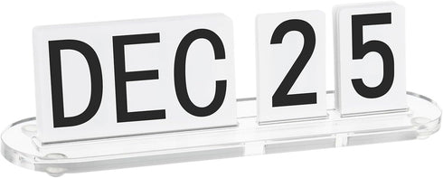 Homakover Mini Acrylic Perpetual Desk Calendar for Desk, Daily Desktop Calendar with Acrylic