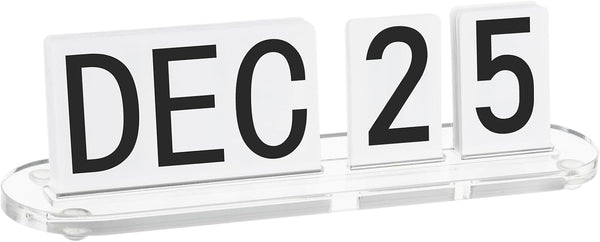 Homakover Mini Acrylic Perpetual Desk Calendar for Desk, Daily Desktop Calendar with Acrylic