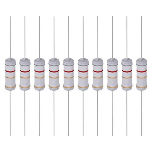 YOKIVE 20 Pcs Metal Oxide Film Resistors, Axis Lead Resistor, Great for Electric Power Equipment (Grey, 3W, 8.2 Ohm)