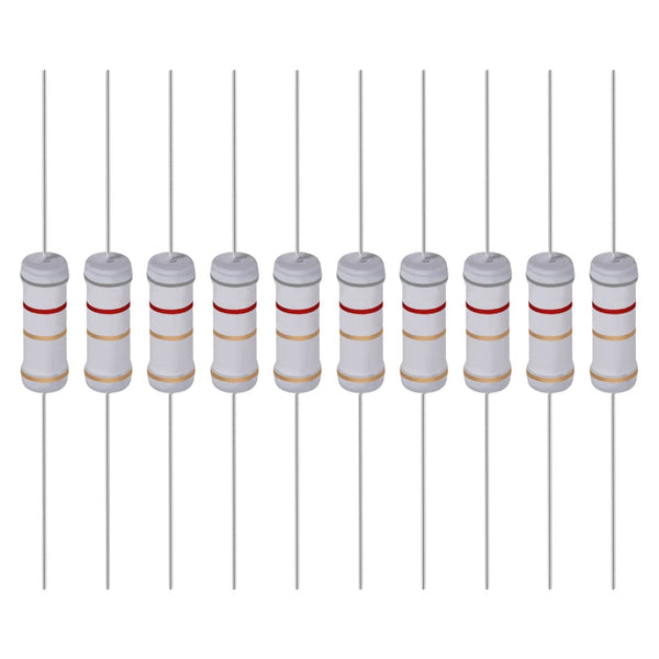 YOKIVE 20 Pcs Metal Oxide Film Resistors, Axis Lead Resistor, Great for Electric Power Equipment (Grey, 3W, 8.2 Ohm)