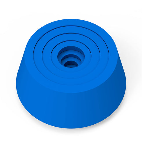 Filter Adapter Cones, 9 Pack Tapered Collar Rubber Stopper Buchner Funnel Flask Cones for Lab Supplies, Blue