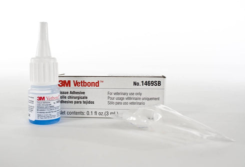 3M 0.1 oz (3 mL) Vetbond Tissue Adhesive Fast-Acting Veterinary Wound Glue for Pets, Surgical-Grade Skin Adhesive