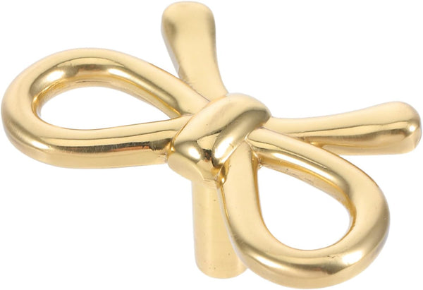 NUOBESTY Brass Bowknot Drawer Pulls Stylish Cabinet Knobs for Dresser Shoe Cabinet