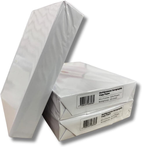 Generic Multipurpose Xenographic Copy Paper, 8.5 x 11 Inches, 20 lb, 96 Brightness,