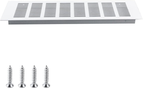 Geesatis 2 Pcs Rectangle Shape Mesh Air Vent 13.8 x 4 inch for Cabinet Shoe Cabinet Hardware Accessories with Mounting