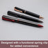 Monteverde Impressa Ballpoint Pen, Gun Metal with Red Trim, Refillable with Parker Style Refills