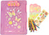 Kids Clipboard Storage Case – Cute Butterfly Design Pink Clip Board with 12 Erasable Colored Pencils, Pad, Stickers