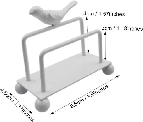 Enyuwlcm Metal Desktop Card Holder - Decorative Business Card Display Stand for Countertop (White, 1 Pack)