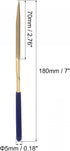 uxcell Diamond Needle Files, 5mm x 180mm Titanium Coated Triangle Files Hand Tool with TPU Handle for Metal Stone Wood 5pcs
