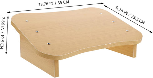 Vaguelly Wooden Footstool Nonslip Surface Portable Step Stool for Office Kitchen and Living Room Adjustable Height