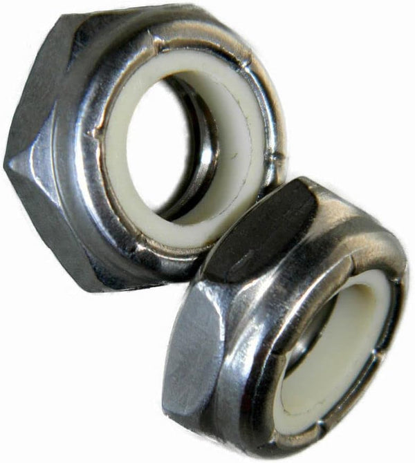 Generic Stainless Steel thin nylon jam half height hex nuts 5/16-18 Qty 10