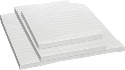 Okuna Outpost Packing Foam Pouches, 75 Count in 3 Sizes for Glass & Dish Protection (White)