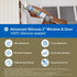 GE Advanced Silicone Caulk for Window & Door, 100% Waterproof Sealant, 10 oz Cartridge, White