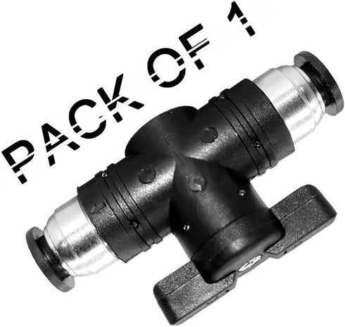 Beduan Push to Connect Fitting Ball Valve, 12mm Tube OD Pneumatic Air Flow Control Adapter