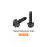 Flanged Hex Head Bolts (M8x30mm) 20pcs, Hexagon Serrated Flange Bolt for House Construction