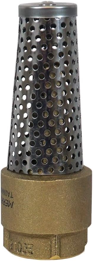 Merrill MFG FVNL100 1" No-Lead Brass Foot Valve - 710 Series, 1" Female Connection