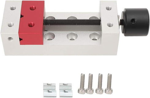 50mm Mini Flat Clamp, Table Flat Clamp, Aluminum Mini Drill Press Vise Clamp Table Bench Vice DIY Sculpture Craft Carving Bed Tool