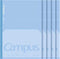 KOKUYO Campus Feels Flat Notebook, Dot B 6mm Ruled, Semi-B5, 30 Sheets, 35 Lines, Blue, 5 Pack, Japan Import