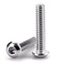 #10-24 x 1-1/2" (50 PCS) Button Head Socket Cap Bolts Screws - 304 Stainless Steel 18-8, Allen Hex Drive