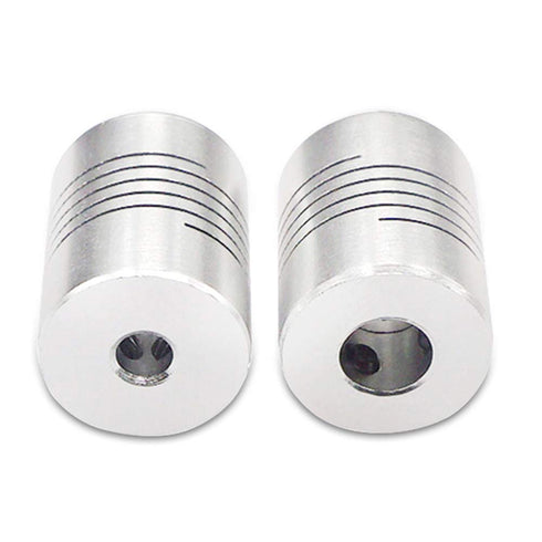 AFUNTA 5 Pcs Flexible Couplings 5mm to 8mm for NEMA 17 Stepper Motors - Compatible with Small CNC Machines & 3D Printers