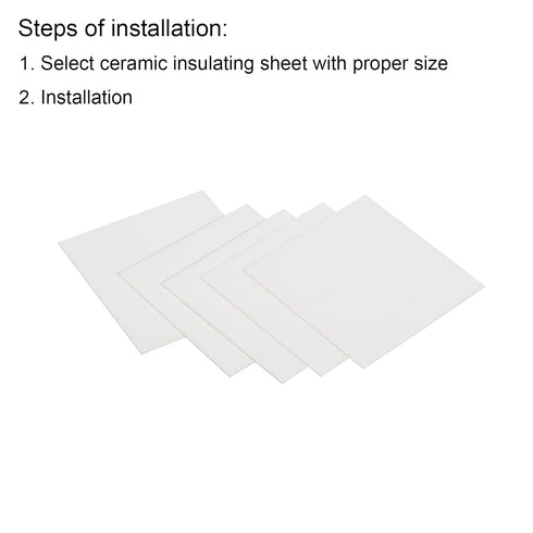 PATIKIL Alumina Ceramic Sheet Square Cooling Pad, Insulating Sheet 5pcs High Hardness for MOS Transistor 50x50x0.5mm