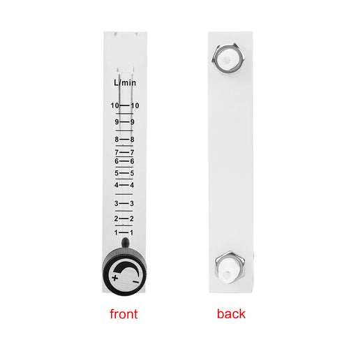 LZQ-7 Flowmeter with Control Valve 1-10LPM for Unidirectional Gas/Oxygen/Air Measure, 8mm Barbs