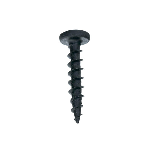 100 Pack Rok Hardware #10 x 1 Coarse Deep Thread Pan Head Screws - Black Phosphate Wood MDF