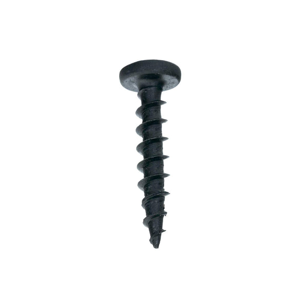 100 Pack Rok Hardware #10 x 1 Coarse Deep Thread Pan Head Screws - Black Phosphate Wood MDF