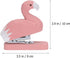 Flamingo Animal Desktop Stapler, Mini Office Supplies, Wood Carving Accessories for Girls' Stationery