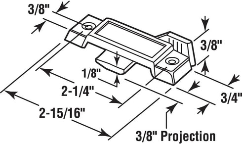 Prime-Line F 2596 Sash Lock for Vertical and Horizontal Sliding Windows Replace Broken Sash Locks for Additional Home Security, 2-1/4 Mounting Hole Centers, Bronze Diecast (Single Pack)