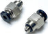 Pneumatic PC1/8-U10 Male Straight Air Hose Connectors 1/8" Tube OD x 10-32 Inch UNF Thread Push to Connect Fittings (Pack of 10) by VETLEY