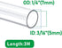Quickun Industrial Grade Plastic PVC Vinyl Tubing - 3/16" ID x 1/4" OD Clear Tube, 10FT Heavy Duty