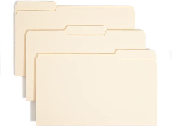 Smead Interior File Folder, 1/3-Cut Tab, Legal Size, Manila, 100 per Box (15230)