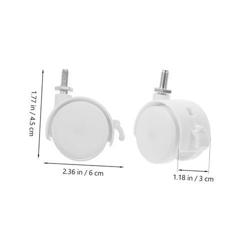 4pcs KICHOUSE Heavy Duty Caster Wheels Brake Locking Furniture Swivel Wheels for Cart Replacement Plastic for Rolling