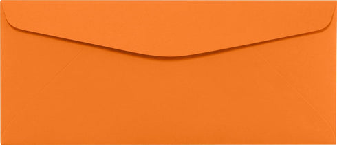 LUXPaper #10 Commercial Flap Business Envelopes | 4 1/8" x 9 1/2" | 50 Qty - Mandarin Orange | 80lb. Text