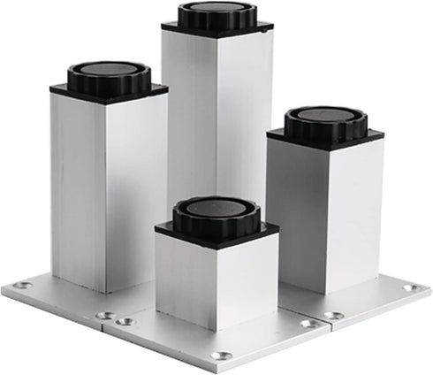 TXGJWRA Thickened Furniture Legs 4 Pieces,Square Metal feet,Aluminum Alloy Support Legs,DIY Furniture Hardware,Non-Slip