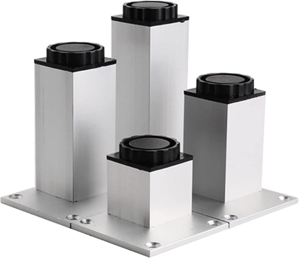 TXGJWRA Thickened Furniture Legs 4 Pieces,Square Metal feet,Aluminum Alloy Support Legs,DIY Furniture Hardware,Non-Slip
