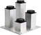 TXGJWRA Thickened Furniture Legs 4 Pieces,Square Metal feet,Aluminum Alloy Support Legs,DIY Furniture Hardware,Non-Slip