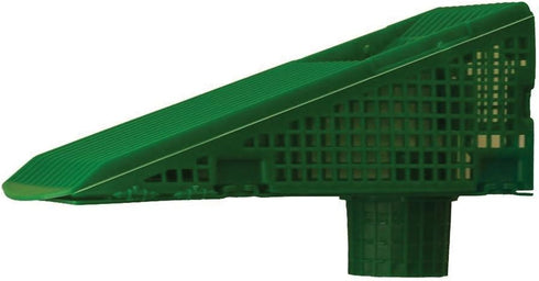 The Wedge Downspout Gutter Guard - Eliminates Clogs from Leaves and Debris, 4-Pack (Green)
