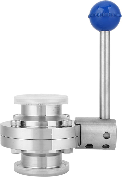 AHANGYGER 1.5 Inch Lever Type 304 Stainless Steel Sanitary Valve, Clamp Style Water