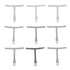 Luatoxry 9Pcs Set 7.25-20in Guitar Action Gauge, Guitar String Height Gauge, Universal Guitar Radius Gauge