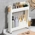 UEncounter 3.54 Slim Storage Cart Durable Bathroom Organizer Slide Out Storage Cart Rolling