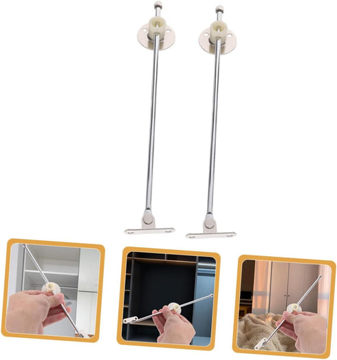 2pcs jojofuny Kitchen Cabinet Hinge Support for Flap Doors Iron Drop Leaf Lid Supports for Cabinets Bedside Tables
