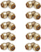 1/2 Inch Push To Connect Fitting, 90 Degree Elbow for PEX, Copper, CPVC Pipe, Brass Plumbing Fitting, 10 in Pack