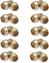 1/2 Inch Push To Connect Fitting, 90 Degree Elbow for PEX, Copper, CPVC Pipe, Brass Plumbing Fitting, 10 in Pack