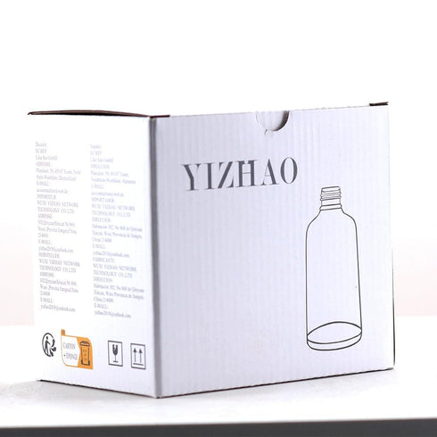 YIZHAO Amber Glass Dropper Bottle 2oz, 6 Pcs for Essential Oils and Laboratory Use